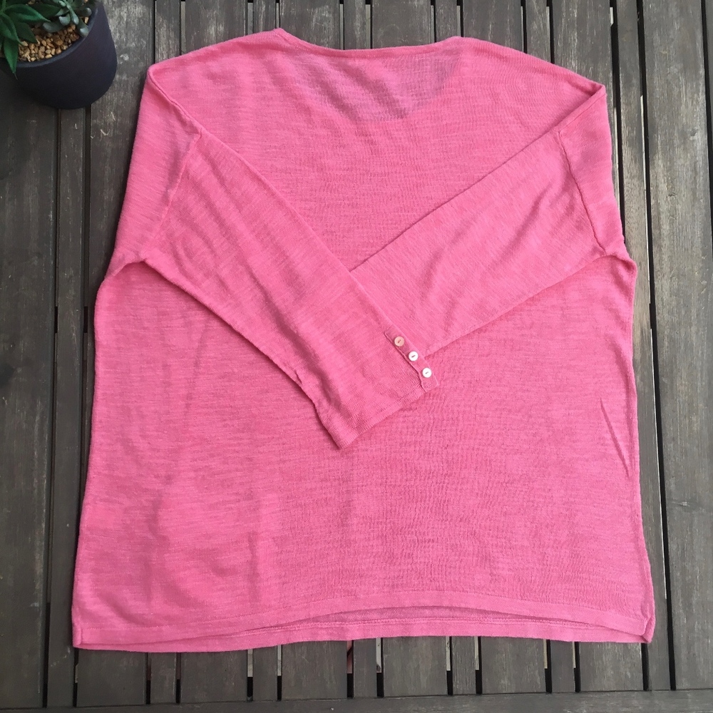J. Jill Lightweight 3/4 sleeve pink top | XS - Picture 4 of 4